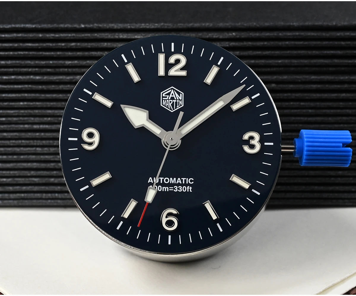 San Martin 38mm Men Sport Watch Fashion Luxury Explore Climbing Automatic Mechanical Sapphire Waterproof 5 Links Bracelet BGW-9