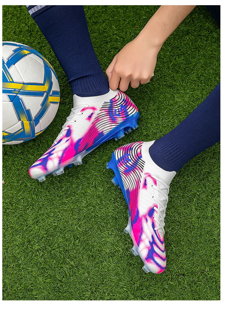 New Men Soccer Shoes Hot-selling Sneakers Grass Cleats High-quality Football Boots Non-Slip Boys Match Outdoor High-top Light