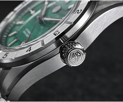 San Martin New 42mm Peacock Gemstone Dial NH35 Luxury Men Watch Automatic Mechanical Sapphire 100M Waterproof Luminous SN0130
