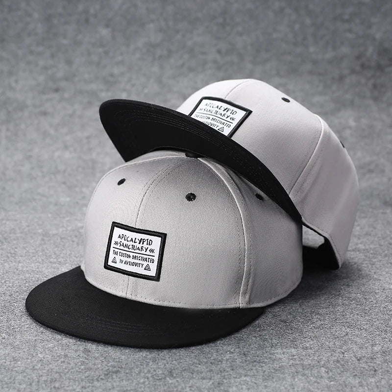 Miesten kirjaillulla tekstillä varustettu trendikäs, helposti yhdisteltävä suoralla lipalla oleva baseball-lippalakki – naisten kesäinen hiphop-hattu ulkokäyttöön, säädettävä aurinkosuojallinen lippis