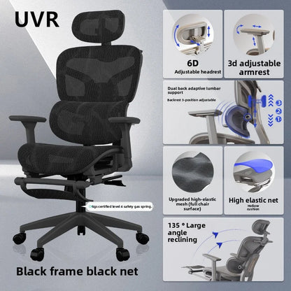 UVR Ergonomic Gaming Computer Chair with Breathable Mesh, Adjustable Armrests, Lumbar Support, Swivel Office Chair for Work & Gaming
