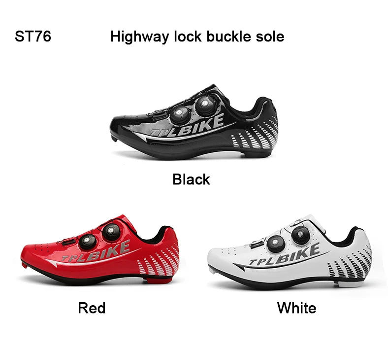 New Men's and Women's Bicycle Shoes,Outdoor Cycling Shoes,Three Functional Soles,Professional Training Shoes