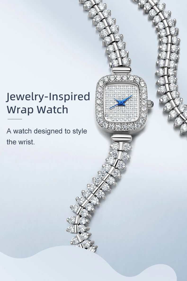Sotoiru Square Luxury Diamond Watch For Women Silver Quartz Wristwatch Bling Bling Jewelry Zircon Wrap Watches Female Clock 2026