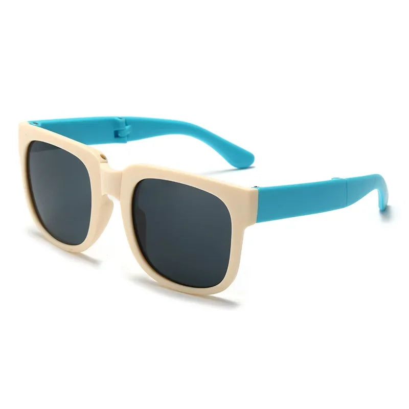 Fashion Kids Folding Sunglassess New Ultralight Candy Color Children Sun Glasses Portable Square Frame Eyewear for Girls Boy