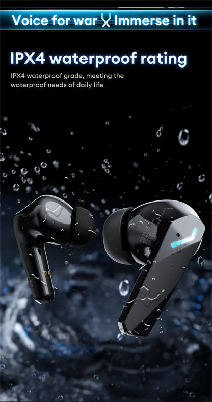 Lenovo XT53 Wireless Bluetooth 5.4 Gaming Earbuds – LED Display, Waterproof Noise Isolating Earphones with Low Latency & Microphone