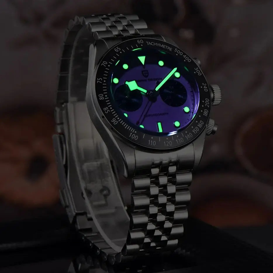 2026 New PAGANI DESIGN BB Flamingo Chronograph Luxury Sports Quartz Watch Men Sapphire mirror 100M Waterproof Fashion Wristwatch