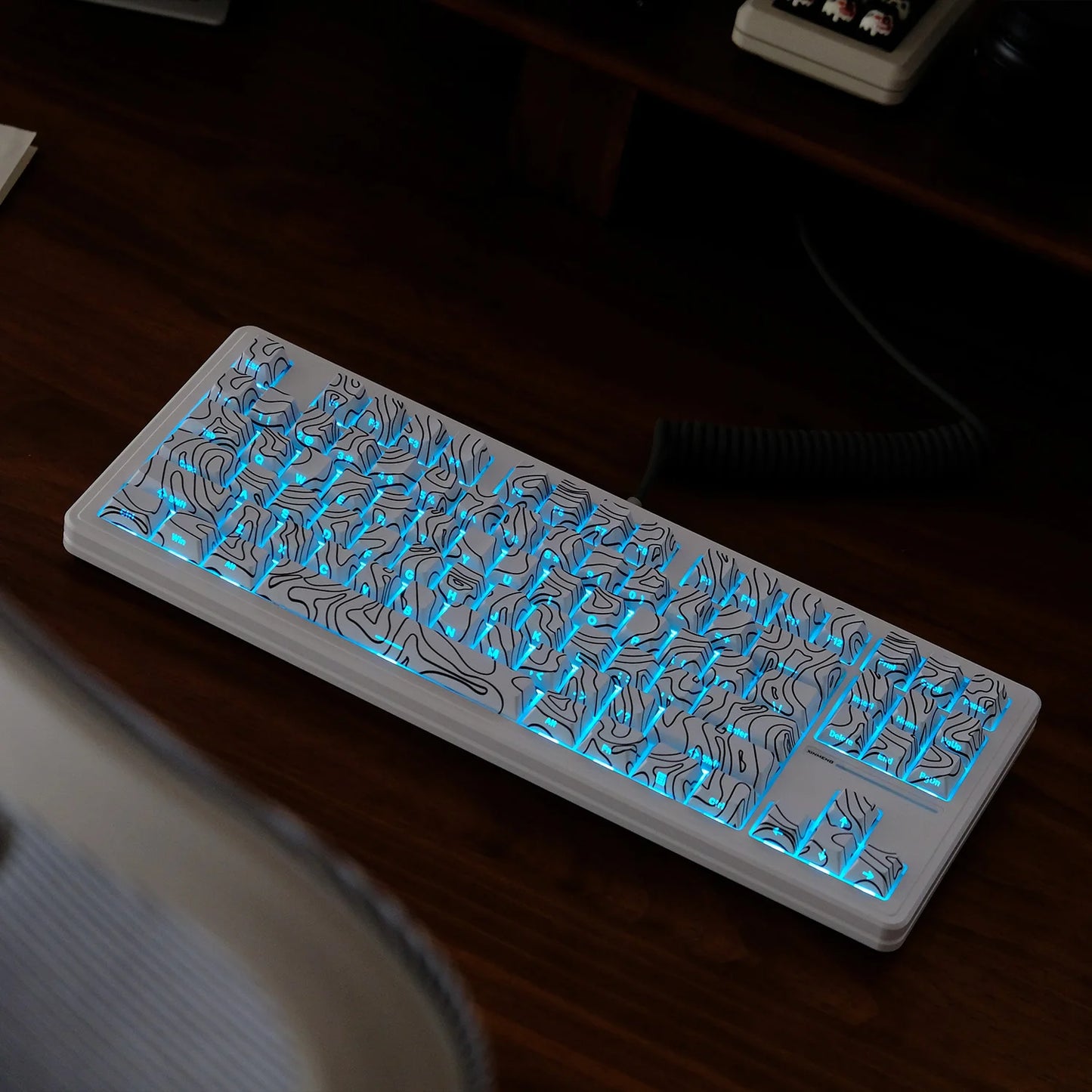 KYOMOT 135 Keys PBT Side Print Keycap Double Shot Cherry Profile Shine Through Keycaps for MX Switch Games Mechanical Keyboard
