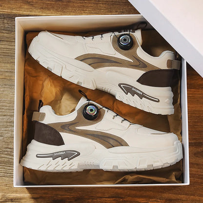 Autumn New Men's Versatile High-Top Trendy Thick-Soled Running Shoes Casual Fashion Sneakers Suitable for Outdoor Sports