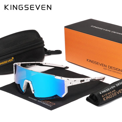 KINGSEVEN MTB Cycling Glasses Men Women Outdoor Sports Running Drving Sunglasses UV400 Road Running Bike Bicycle Goggles Male