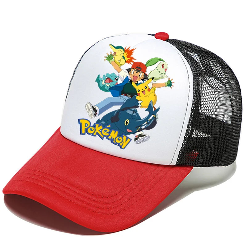 Pokémon baseball sapka Pikachu Charizard Gengar anime csúcsos sapka gyerek felnőtt nyári szabadtéri sport sapkák fiú alkalmi divat sapka ajándék