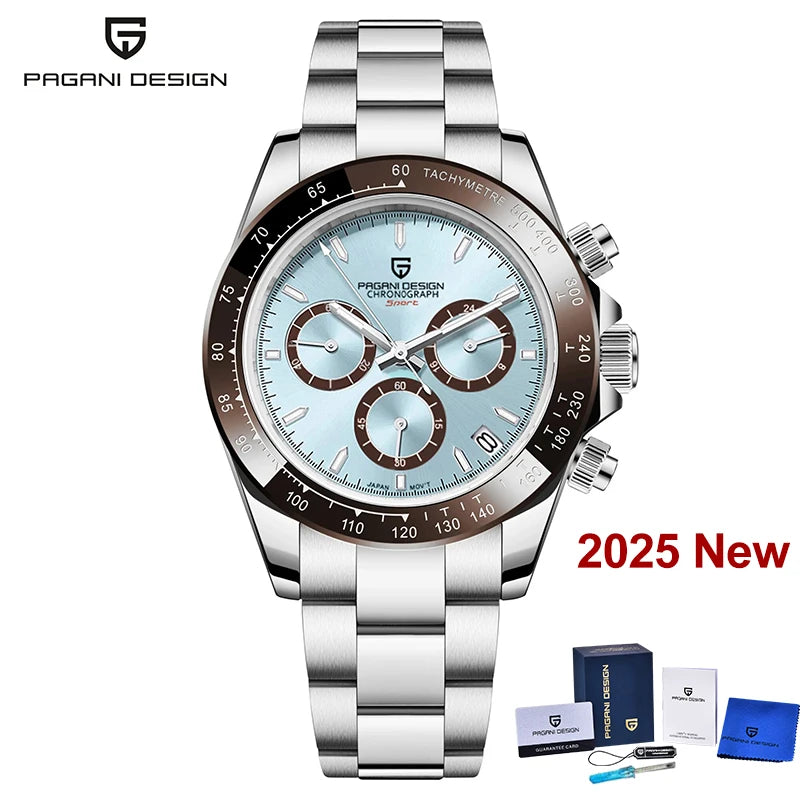 PAGANI DESIGN 2026 New Sport Chronograph Top Brand Luxury Quartz Watch For Men Sapphire crystal  Automatic Date Wrist watch Men