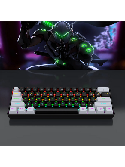 60% Wired Gaming Mechanical Keyboard RGB Backlit Ultra-Compact Mini Keyboard for PC, Mac & Laptop – Portable Mechanical Gaming Keyboard for Gamers & Typists