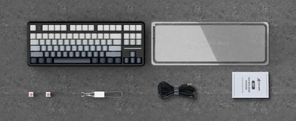ATTACK SHARK X87 Wireless Mechanical Gaming Keyboard, Tri-Mode Bluetooth 5.0/2.4GHz/USB-C Hot Swappable Gasket Mechanical Keyboard with Pre-Lubed Switches