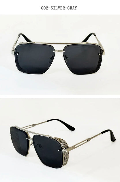 2025 Steampunk Sunglasses For Men Retro Square Punk Sunglasses Women Trendy Luxury Fashion Glasses Gafas De Sol Hombre Zonnebril