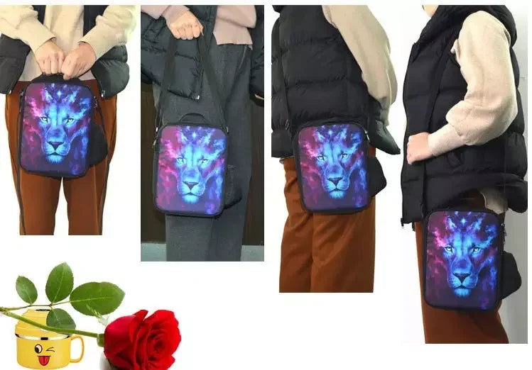 Child Insulated Large F-FortniteS Capacity Bag for Boy Hot Game Girl Student Outdoor Picnic Resuable Thermal Cooler Lunch Box