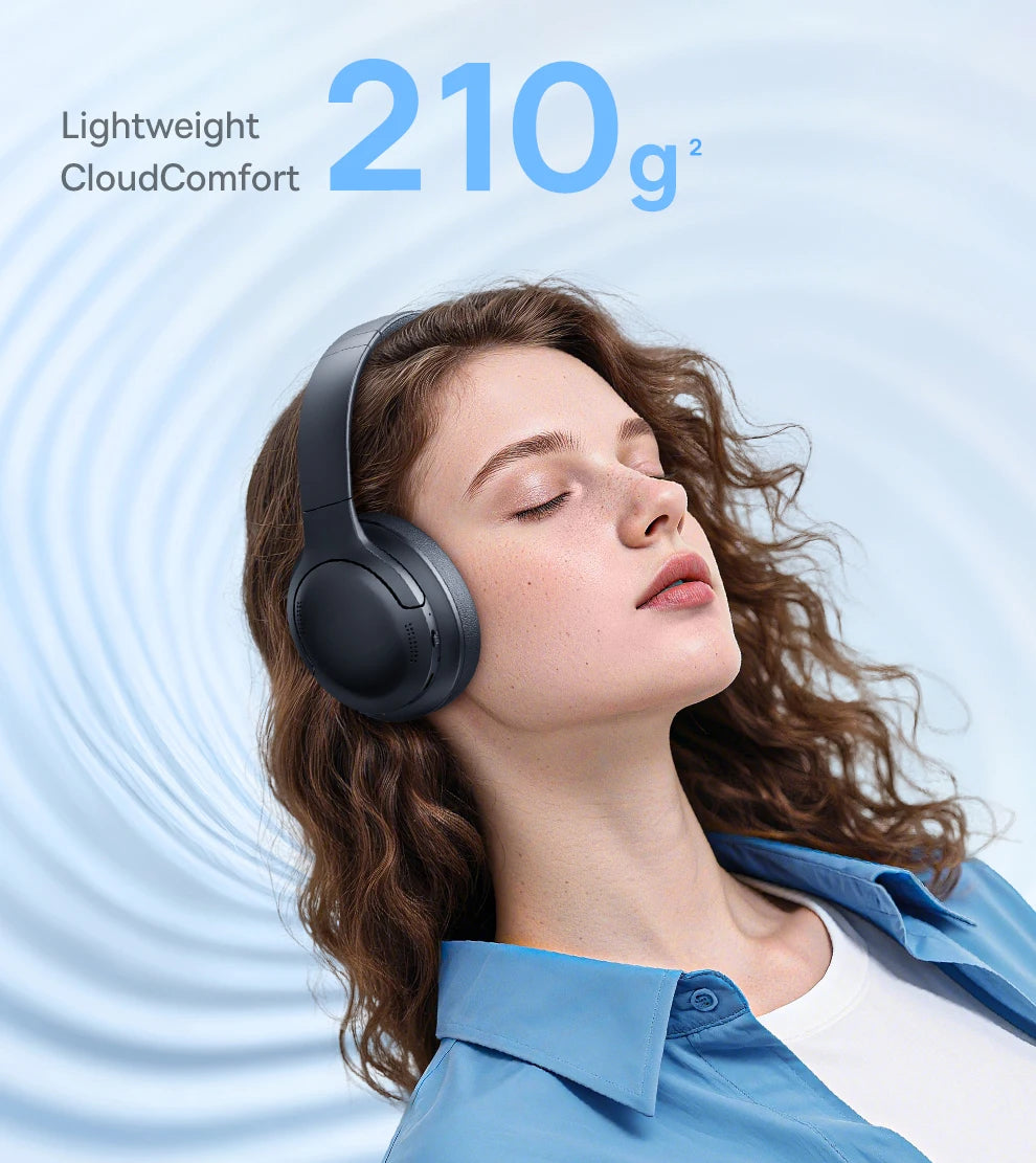 Auscultadores Over-Ear Sem Fios Bluetooth 5.3 Baseus – Driver HiFi de 40mm, Headset Dobrável com 70H de Autonomia e Áudio Espacial