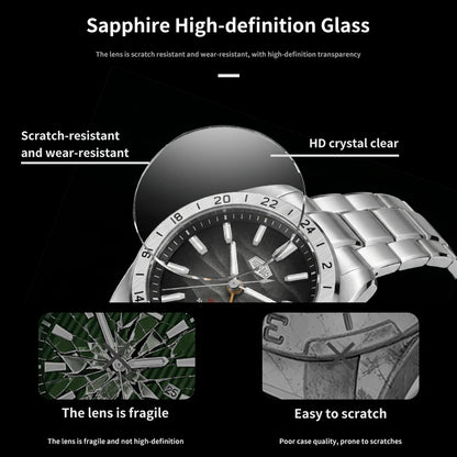 HEROFORCE Business Quartz Watch Men Clock GMT Date Luxury Man Wristwatch Waterproof Luminous Stainless Steel Men's Watches Reloj