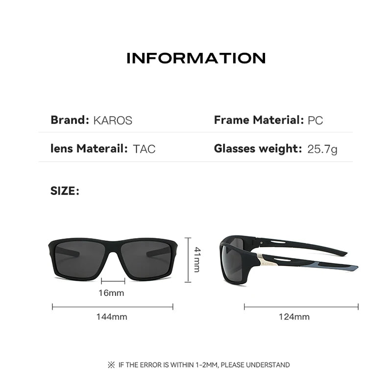 Karos Polarized Glasses UV400 Men Women Cycling Fishing Running Outdoor Sports Sunglasses Bike Eyewear For Driving Riding YZ2012