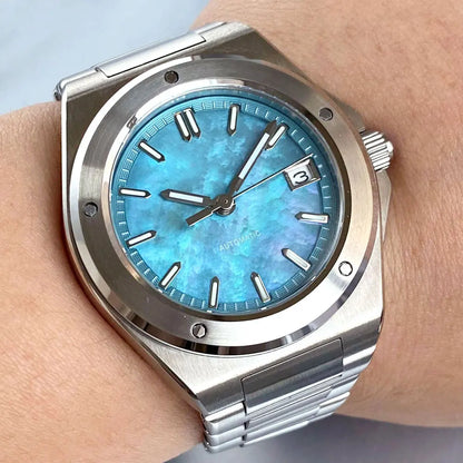 Tandorio 200M Diving 40mm Black White Shell Dial Lume NH35Automatic Men Watch Sapphire Glass Stainless Steel Bracelet 2025
