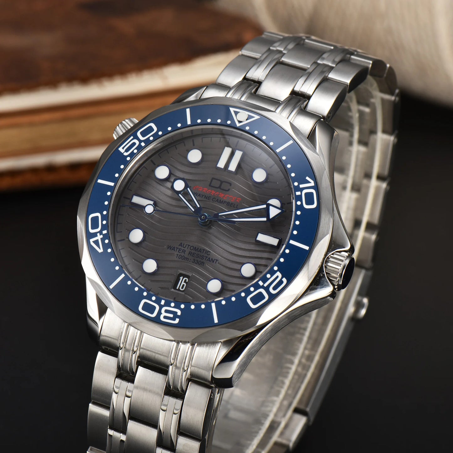 DWAYNE CAMPBELL Top-Luxus-NH35-Automatikuhr für Herren, mechanisch, Keramiklünette, wasserdichte klassische Business-Armbanduhr