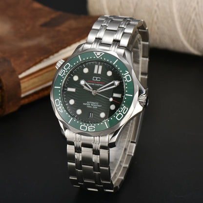 DWAYNE CAMPBELL Top-Luxus-NH35-Automatikuhr für Herren, mechanisch, Keramiklünette, wasserdichte klassische Business-Armbanduhr