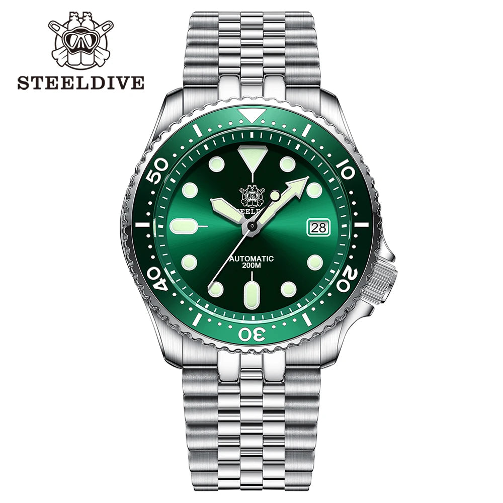 Steeldive SD1973 Men's watch Dive Watch Automatic Mechanical Men's watch NH35 Bracelet 41mm  Diver watch men watches