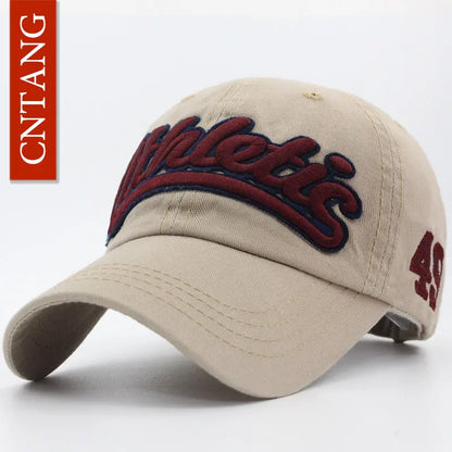 Czapka baseballowa z haftem wielkimi literami – męska letnia czapka codzienna, damska modna czapka typu snapback z bawełny, czapka z daszkiem w stylu hip-hopowym, jesienna czapka z regulowanym paskiem