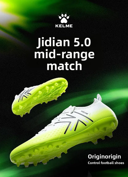 Kelme Men's Mg Soccer Cleats Indoor Short Studs Professional Match Football Boots Slip-resistant Training Turf Shoes