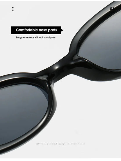 Classic Oval Sunglasses Women Men New Thick Frame Party Sunglasses Hip Hop Cool Luxury Designer Brand Eyeglasses UV400 Eyewear