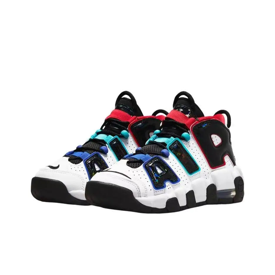 Nike Air More Uptempo leather, trendy, shock-absorbing mid-cut sneakers DQ6200-001
