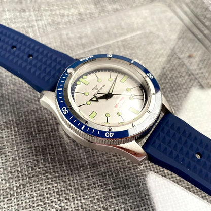 Tandorio Red Blue 40mm PT5000 Japan NH35A Mechanical Automatic Dive Men Watch 20ATM Waterproof Domed Sapphire Screw Crown Reloj