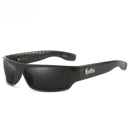 Polarized Chicano Sunglasses, Square Frame Design, UV400 Lens, Hip Hop Streetwear, Retro West Coast Accessory