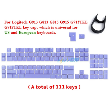 Tecla texturada antiderrapante transparente retroiluminada G915 913 TKL G815 G813, compatível com teclado mecânico Logitech