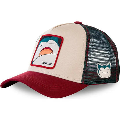 Czapka baseballowa z haftem Pokemon: Pikachu, Gengar, Snorlax, Psyduck – anime, regulowana, z oddychającej siateczki, prezent na cosplay