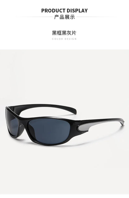 New Punk Y2K Sunglasses Women Goggle Luxury Brand Wrap Square Sun Glasses 2000'S Shades Eyewear UV400 Female Designer Eyeglasses