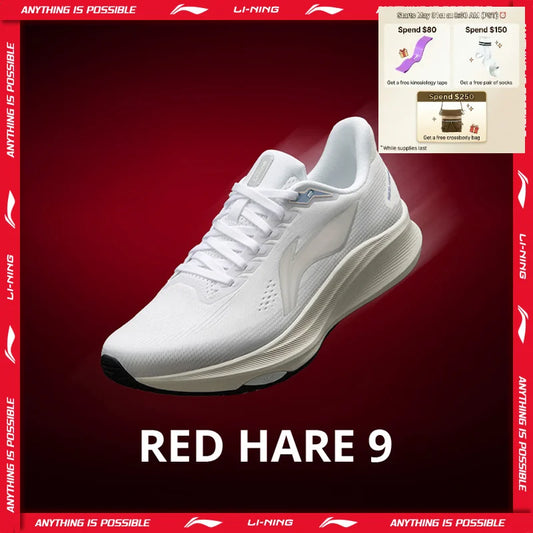 Scarpe da running da gara Li-Ning RED HARE 9 da donna LIGHT FOAM ULTRA, traspiranti, stabili e antiscivolo, sneakers da training LiNing ARPW004