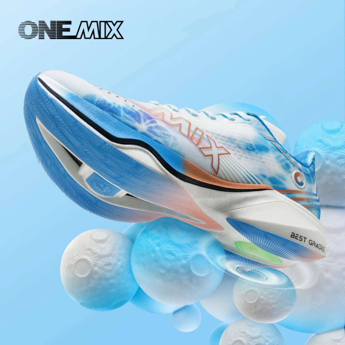 ONEMIX New Nylon Carbon Board Marathon Running Racing Shoes Shock-Absorbing Professional Stable Support Ultra-Light Rebound Sneakers