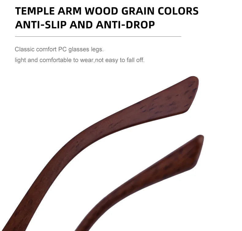 2026 Wooden Rimless Sunglasses Women Trendy Retro UV400 Protection Square Sunglass Men Brand Design Fashion Glasses Dropshipping