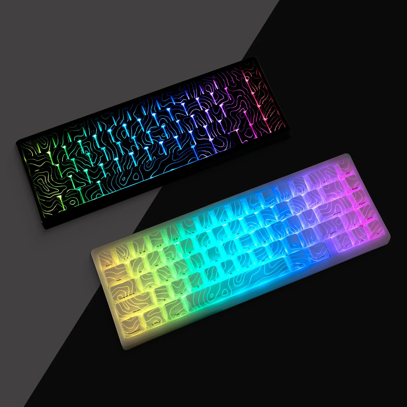 Teclado mecânico XVX M67 JadeStone com teclas IMD-Tech, hot-swappable, gasket, tri-mode, RGB personalizado, sem fios, 65%