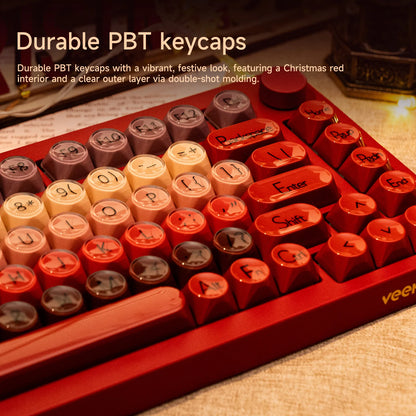 Teclado mecânico gaming AKKO 5075 X Veekos K75, teclado 75% RGB, hot swap 3/5 pinos, com fios, personalizado, com botão rotativo e gasket