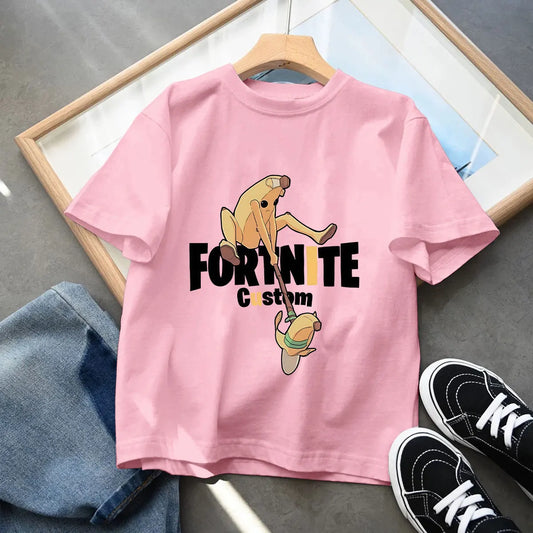 Fortnites Series Summer Child Clothing Hot Game Boys Girls T-Shirt Cartoon Print Kids Short Sleeve Tops Funny Birthday Gifts