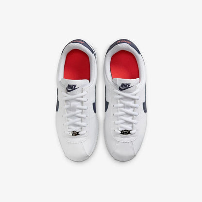 Nike Cortez Basic Sl Συνθετικό δέρμα Ευέλικτα Μοντέρνα Ανθεκτικά Παπούτσια χαμηλού προφίλ για καθημερινή χρήση Λευκό και Μπλε 904764-106