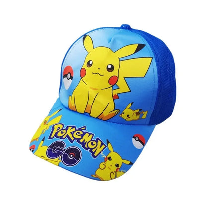 Czapka baseballowa z nadrukiem Pikachu z anime „Pokémon Go”, wykonana z poliestru, z daszkiem w stylu kreskówkowym, do przebierania się dla dzieci, jako dekoracja lub prezent urodzinowy