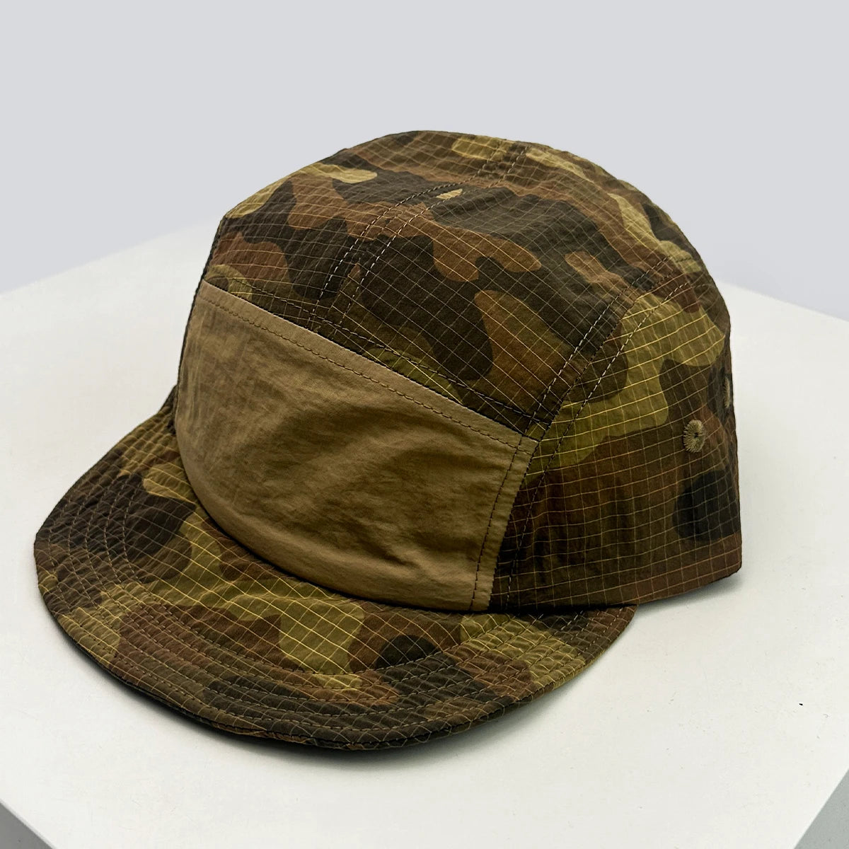 Unisex CAMO brzo sušeće vezene bejzbol kape s kapuljačom, s blokovima boja, prozračne, personalizirane, s izbočenim vrhom, višenamjenske