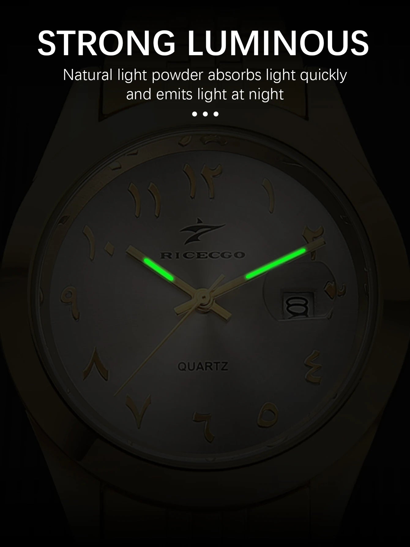 Golden Circular Pointer Quartz Watch, Durable Design Suitable for Daily Wear, Fashionable and Practical Wristwatch