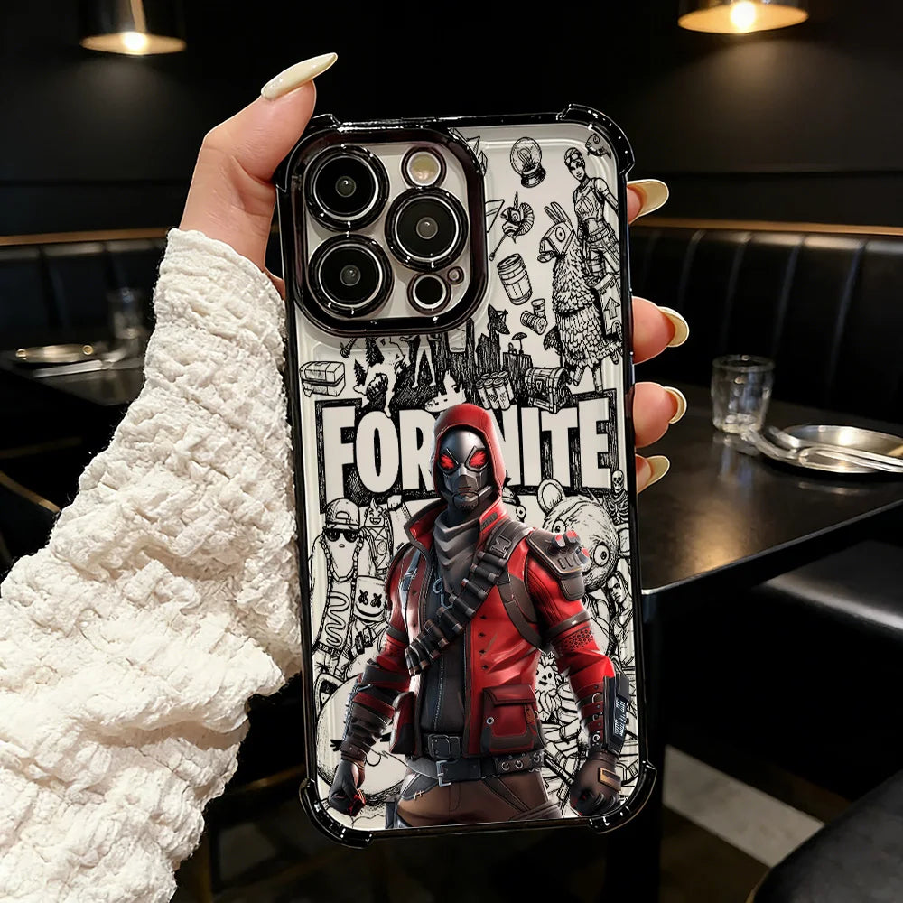 Beliebte FortniteS-Gaming-Handyhülle mit Beschichtung für Samsung S26 S25 S24 S23 S22 S21 S20 FE Note20 Edge Plus Ultra 4G 5G, stoßfest