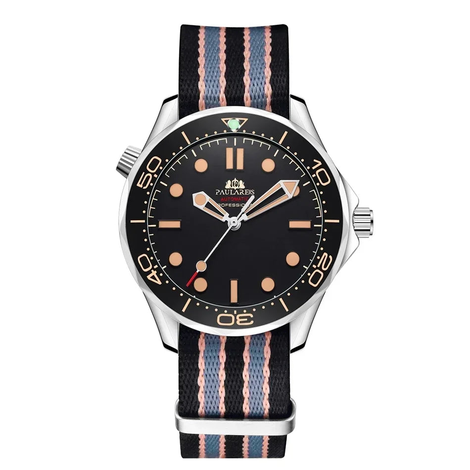 Automatic Watches for Men Mechanical Self Wind Net Stainless Steel Nylon Strap Luxury New Limited Reloj Hombre Baratos