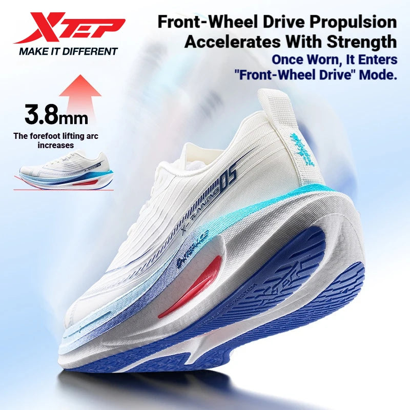 Xtep One Piece Modeling 5.0 Impact-Resistant Male‘s Combat Lightweight Quick-Drying Marathon Running Sneakers 874219110036