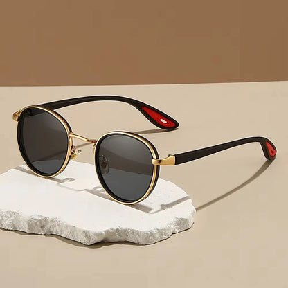 KLASSNUM Round Vintage Sunglasses Men Women 2026 New Punk Fashion Shades Trendy Luxury Brand Casual Anti UV Lens Sun Glasses