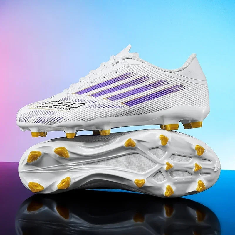 Nouvelles chaussures de football pour hommes, baskets confortables, chaussures de football professionnelles à cheville haute, chaussures de sport unisexes antidérapantes TF/FG pour garçons